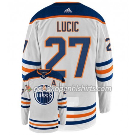 Edmonton Oilers MILAN LUCIC 27 Adidas Wit Authentic Shirt - Mannen